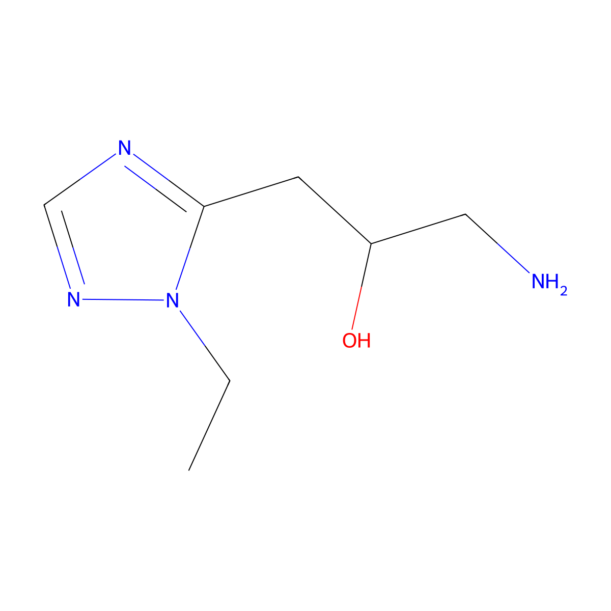 1-Amino-3-(1-ethyl-1h-1,2,4-triazol-5-yl)propan-2-ol molecular structure, CAS 1489839-86-2