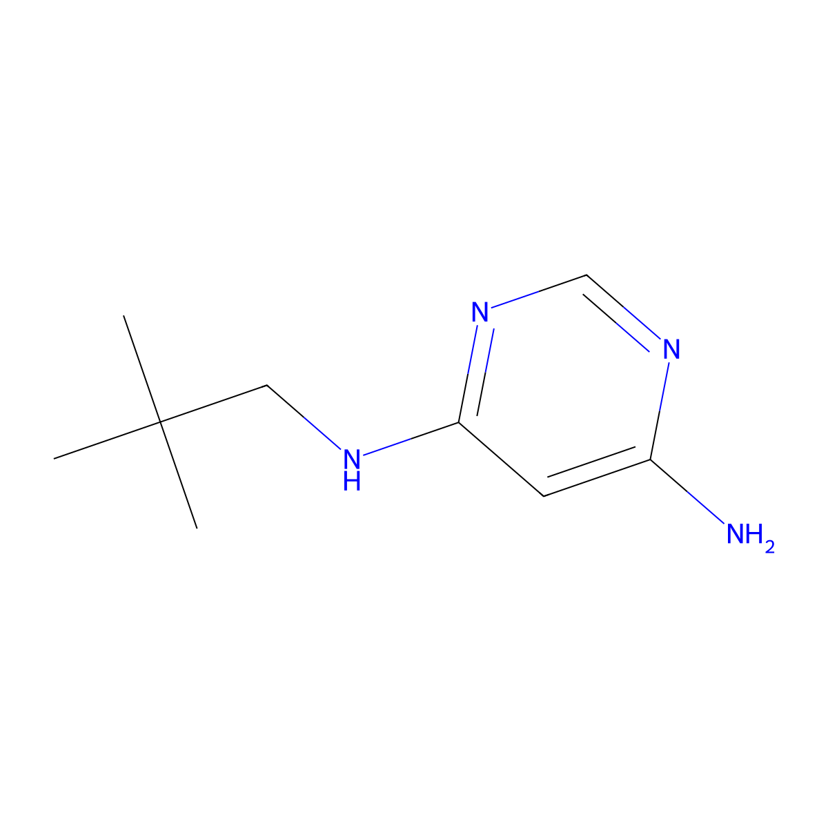 N4-(2,2-dimethylpropyl)pyrimidine-4,6-diamine molecular structure, CAS 1489851-50-4