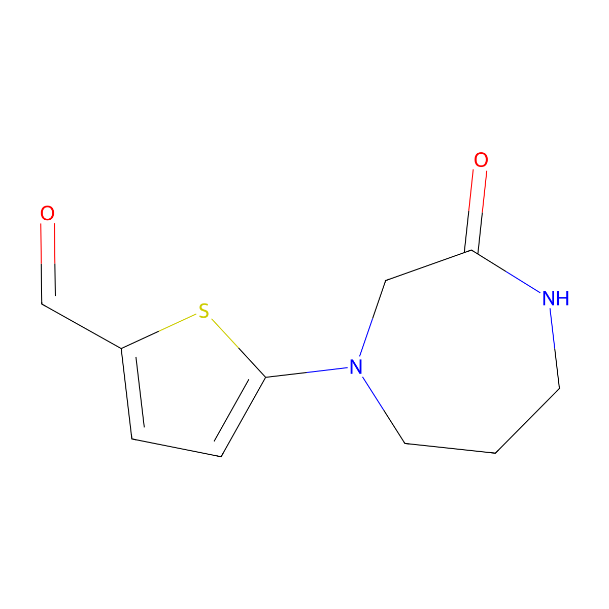 5-(3-Oxo-1,4-diazepan-1-yl)thiophene-2-carbaldehyde molecular structure, CAS 1489859-11-1