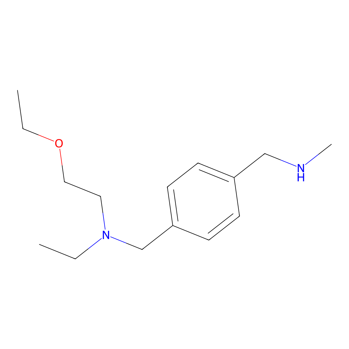 [(4-{[(2-Ethoxyethyl)(ethyl)amino]methyl}phenyl)methyl](methyl)amine molecular structure, CAS 1489870-26-9