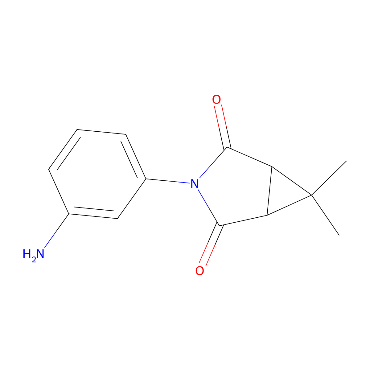 3-(3-Aminophenyl)-6,6-dimethyl-3-azabicyclo[3.1.0]hexane-2,4-dione molecular structure, CAS 1489870-57-6