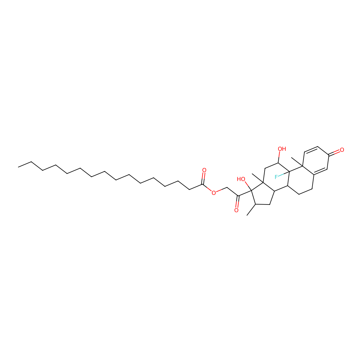 Dexamethasone Palmitate molecular structure, CAS 14899-36-6