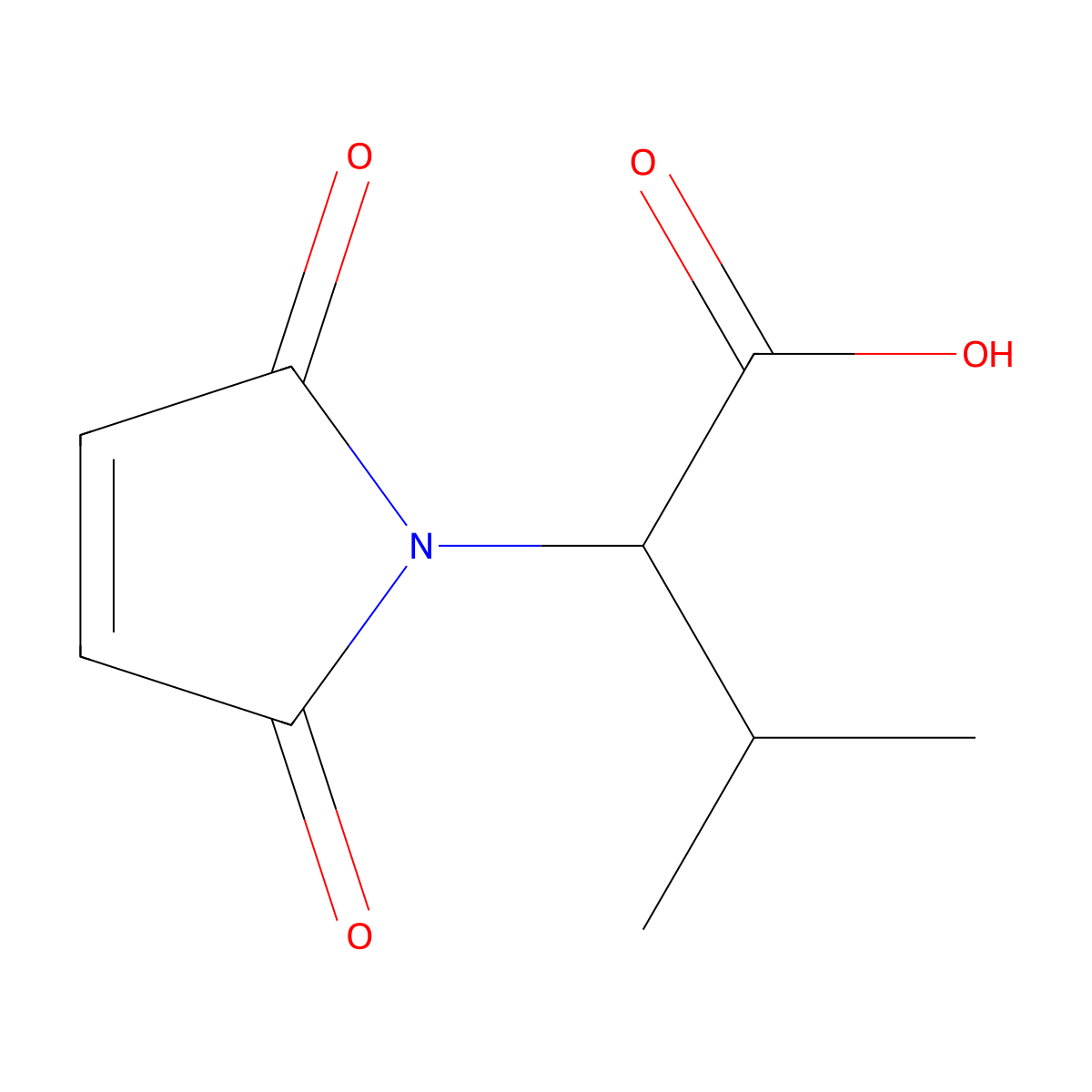 2-(2,5-dioxo-2,5-dihydro-1H-pyrrol-1-yl)-3-methylbutanoic acid molecular structure, CAS 148991-43-9