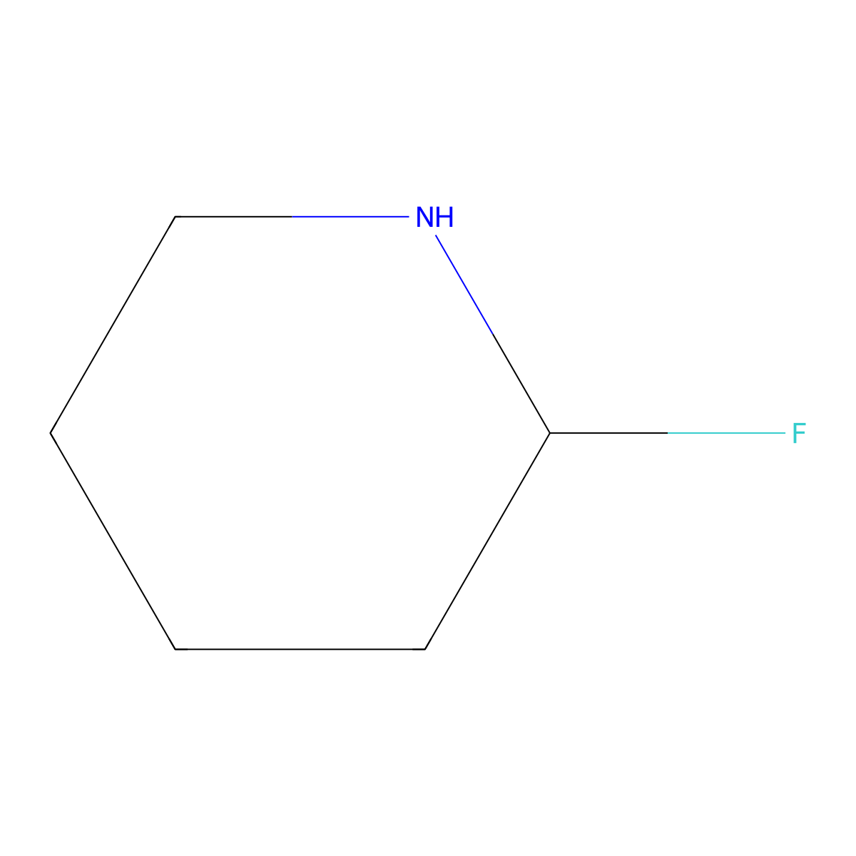 2-Fluoropiperidine molecular structure, CAS 148991-77-9
