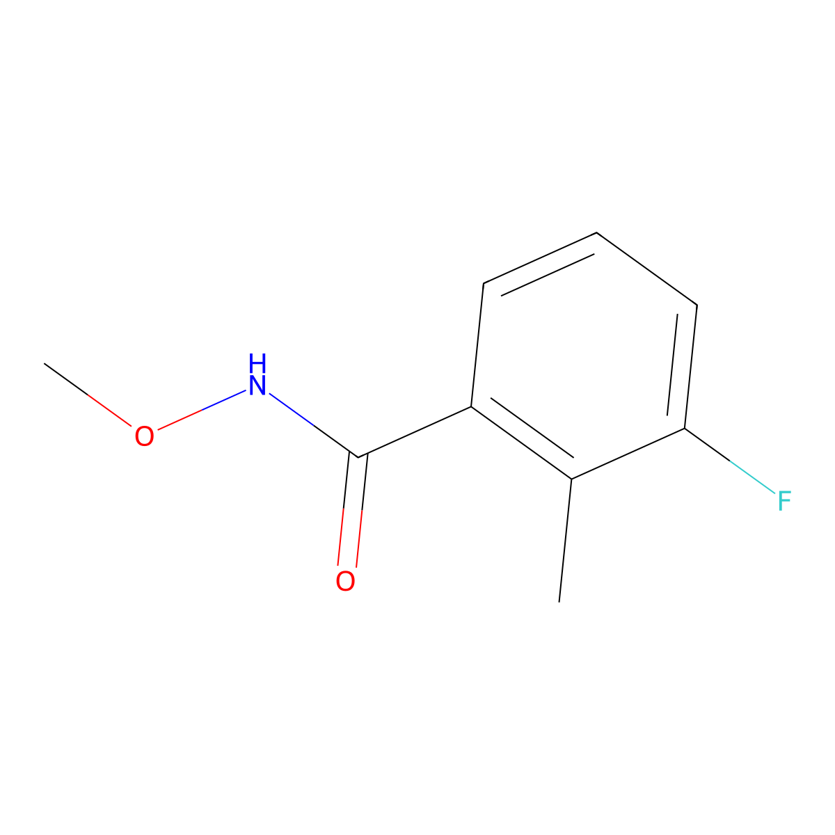 3-fluoro-N-methoxy-2-methylbenzamide molecular structure, CAS 148991-84-8