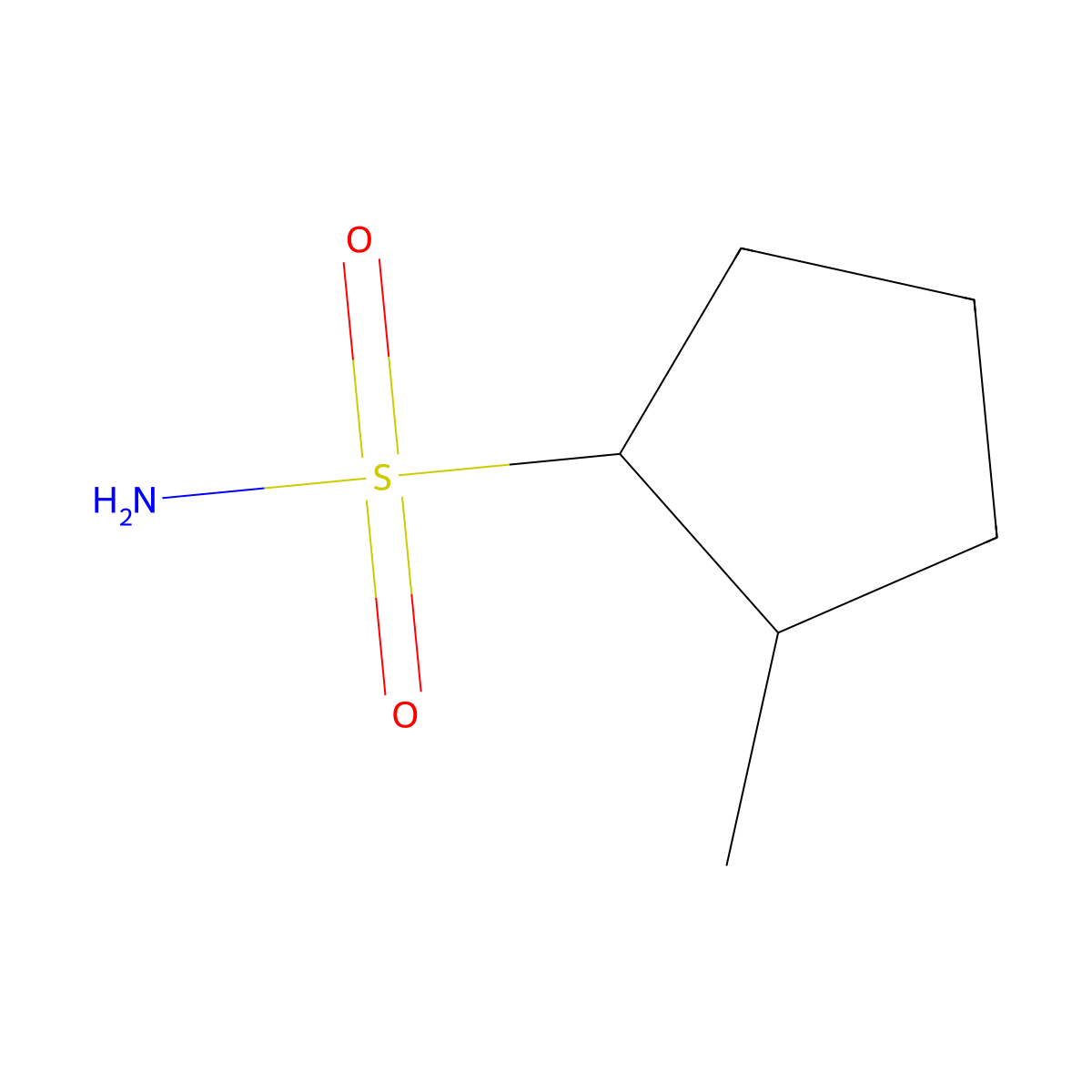 2-Methylcyclopentane-1-sulfonamide molecular structure, CAS 1489918-40-2