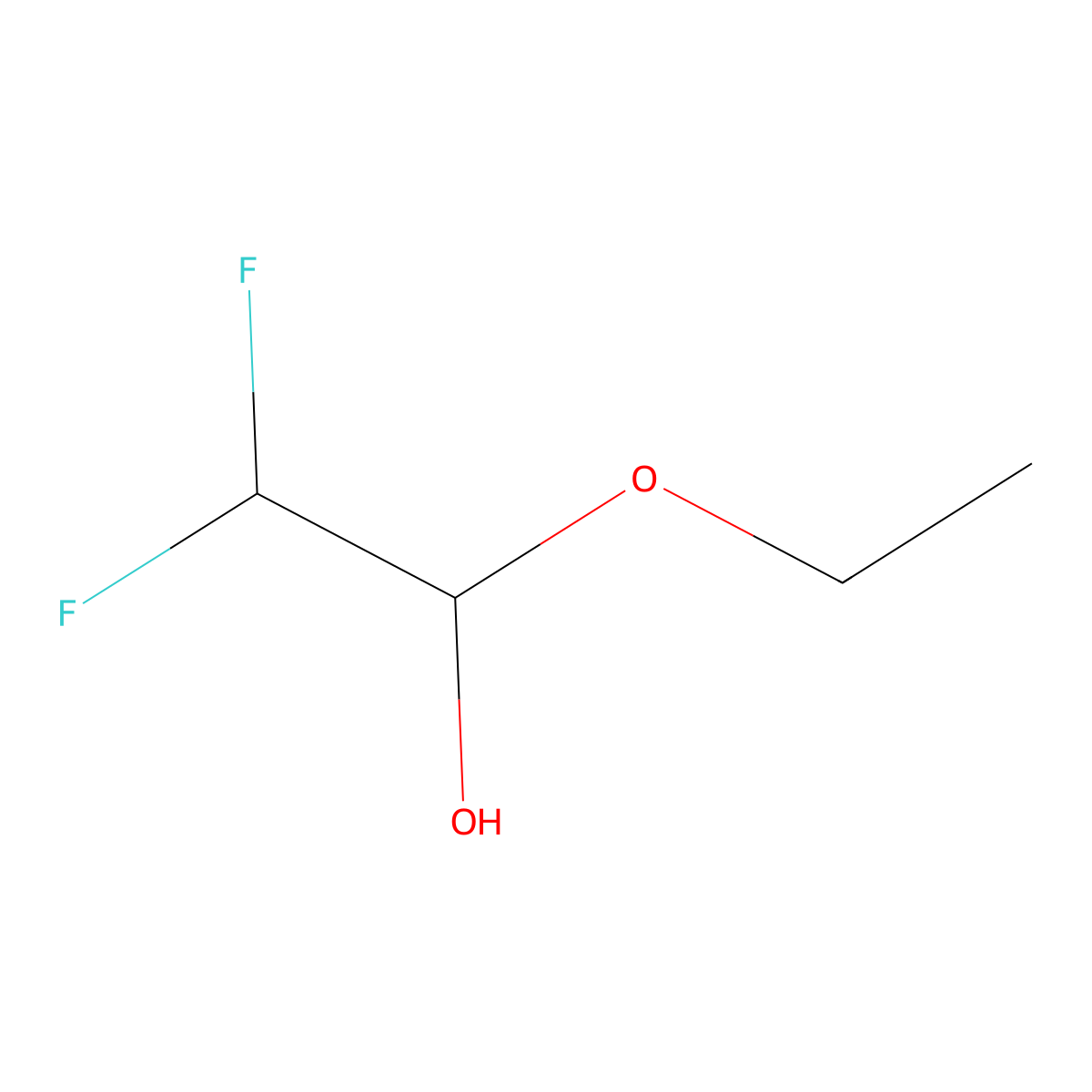 1-Ethoxy-2,2-difluoroethanol molecular structure, CAS 148992-43-2