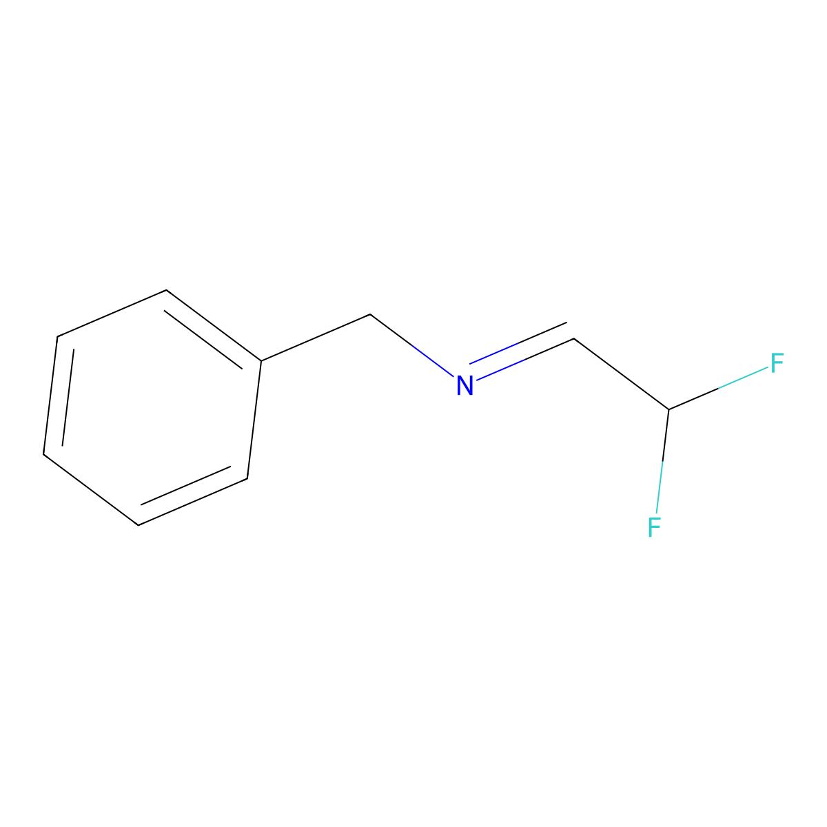 [N(E)]-N-(2,2-Difluoroethylidene)benzenemethanamine molecular structure, CAS 148992-44-3