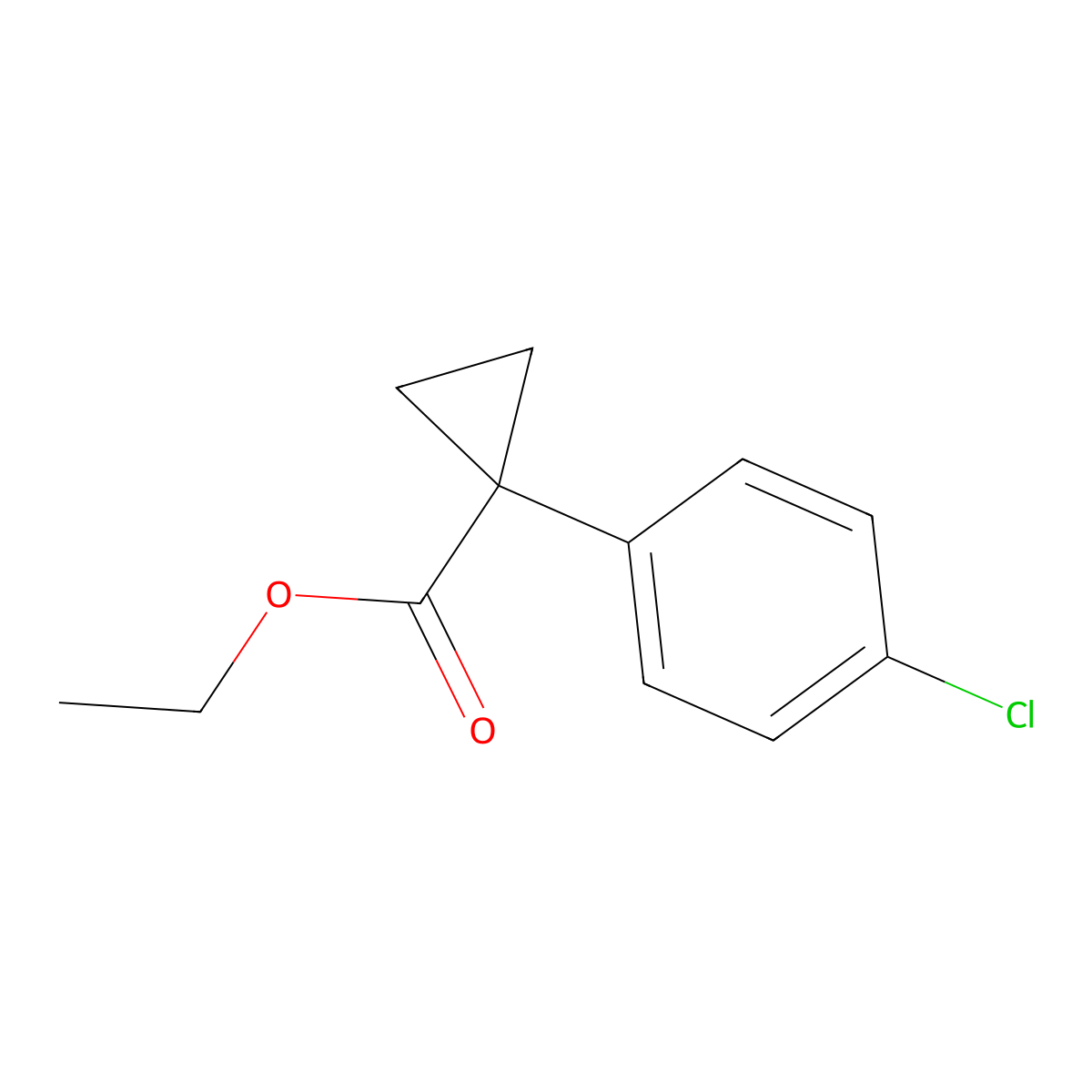 Ethyl 1-(4-chlorophenyl)cyclopropanecarboxylate molecular structure, CAS 148992-58-9