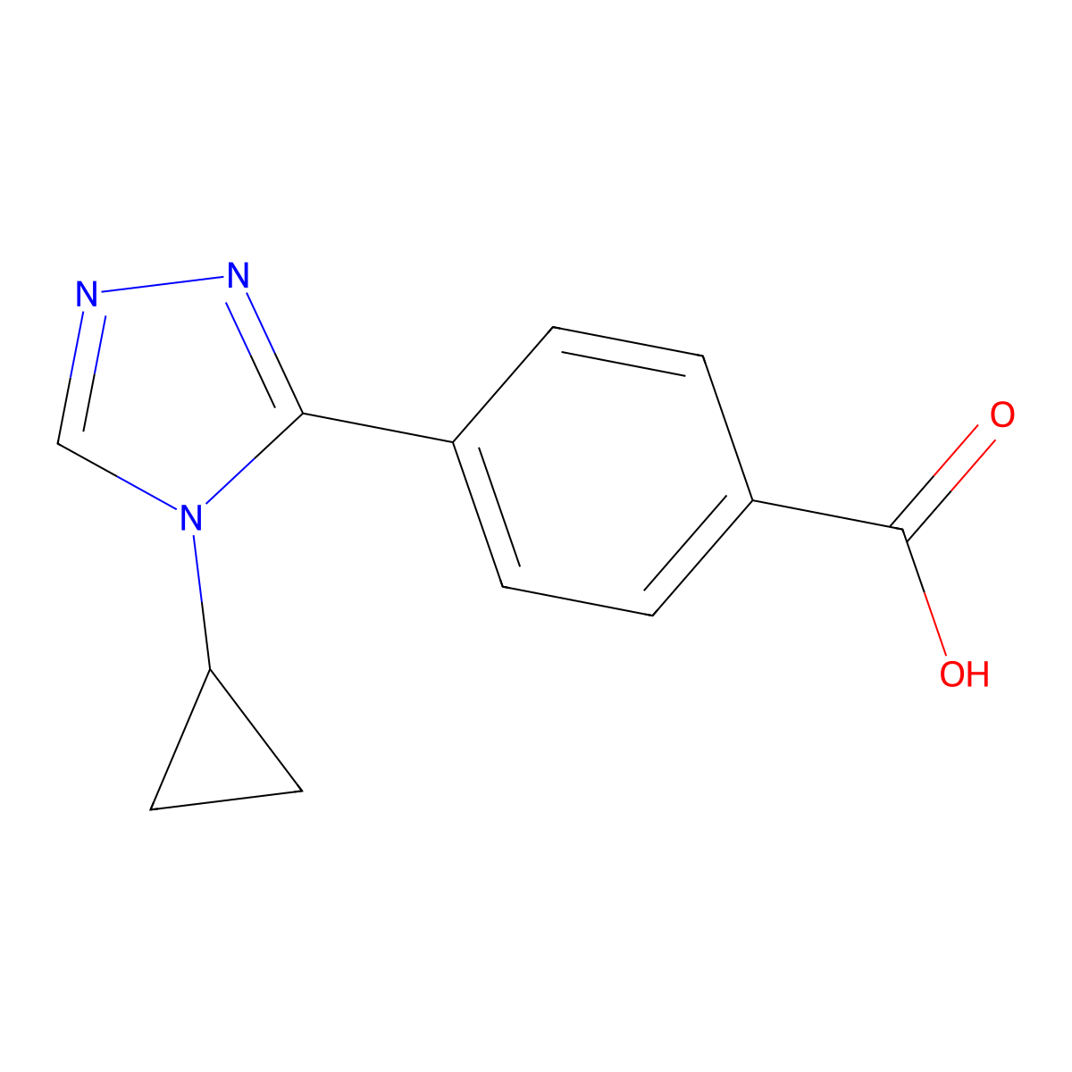 4-(4-cyclopropyl-4H-1,2,4-triazol-3-yl)benzoic acid molecular structure, CAS 1489953-55-0