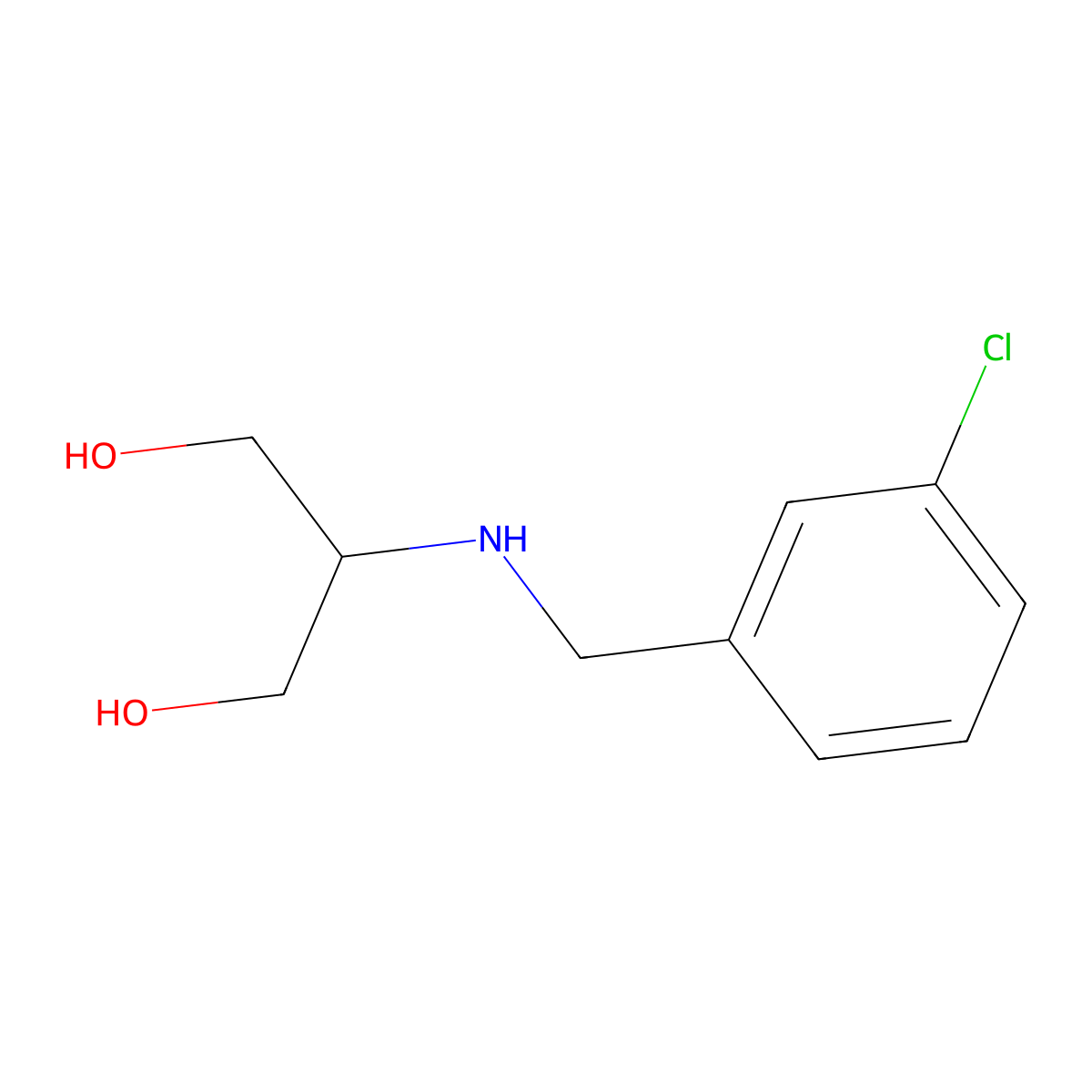 2-{[(3-Chlorophenyl)methyl]amino}propane-1,3-diol molecular structure, CAS 1489963-78-1