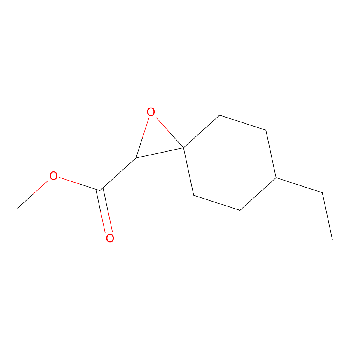 Methyl 6-ethyl-1-oxaspiro[2.5]octane-2-carboxylate molecular structure, CAS 1489976-97-7