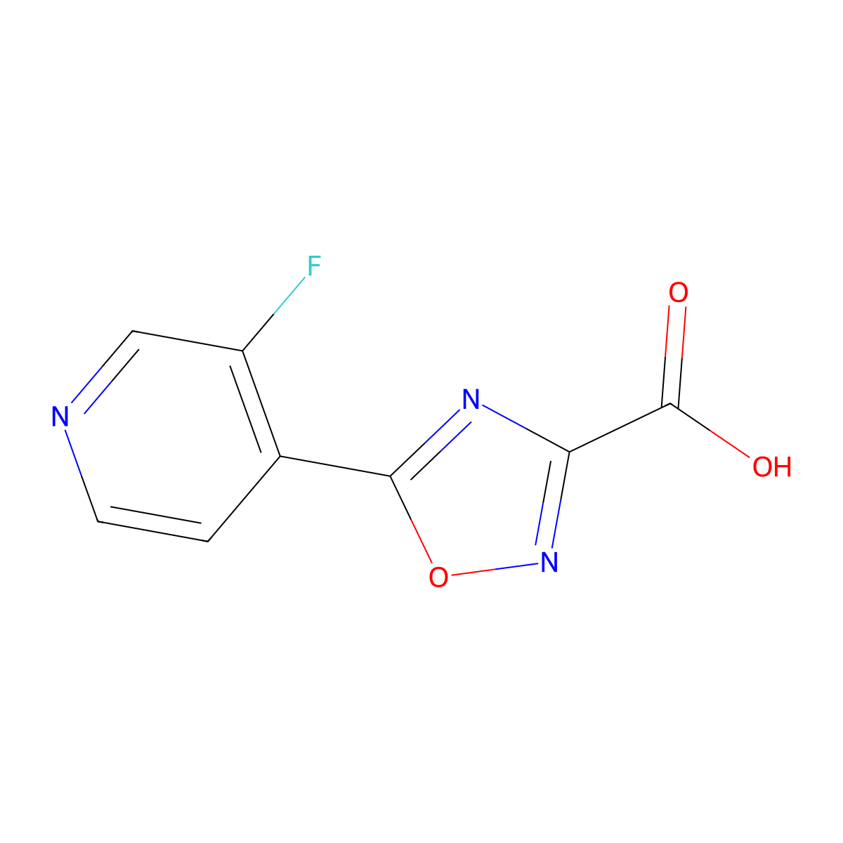 5-(3-Fluoropyridin-4-yl)-1,2,4-oxadiazole-3-carboxylic acid molecular structure, CAS 1489985-41-2