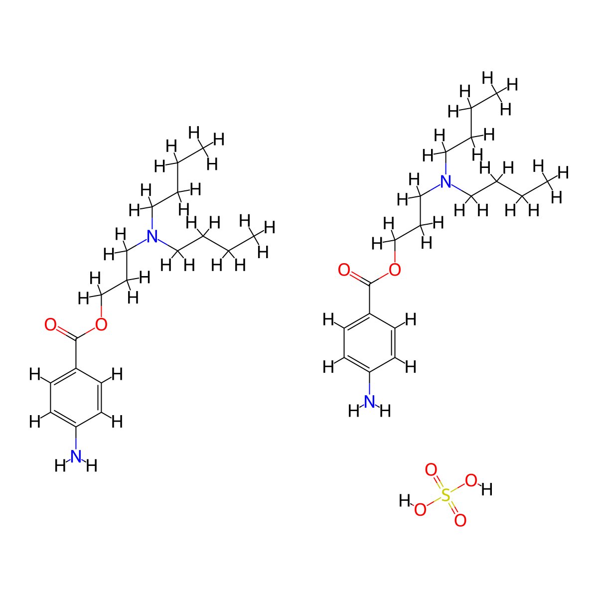 Butacaine Sulfate molecular structure, CAS 149-15-5