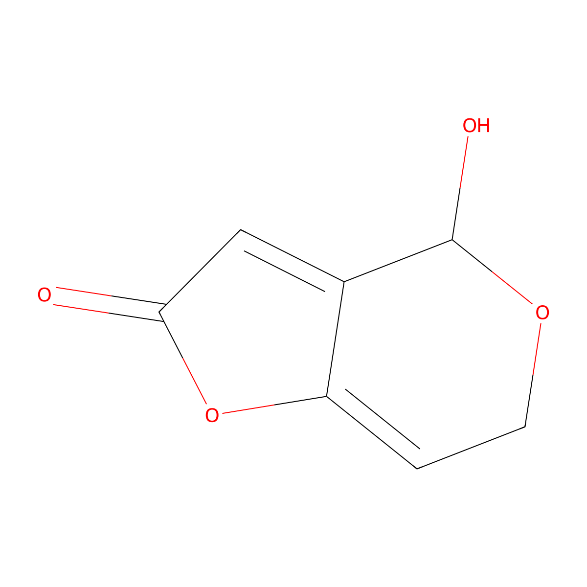 Patulin molecular structure, CAS 149-29-1