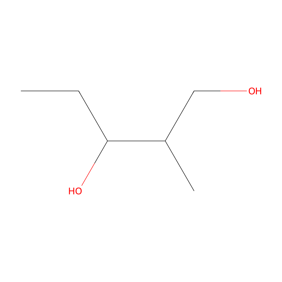 2-Methyl-1,3-pentanediol molecular structure, CAS 149-31-5