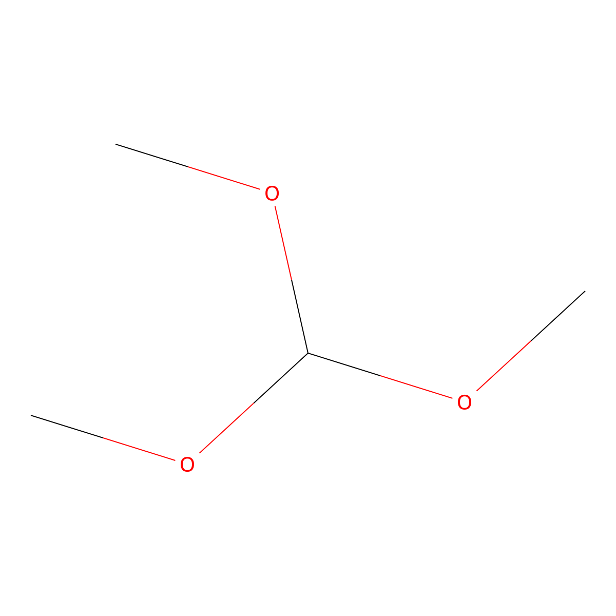 Trimethyl orthoformate molecular structure, CAS 149-73-5