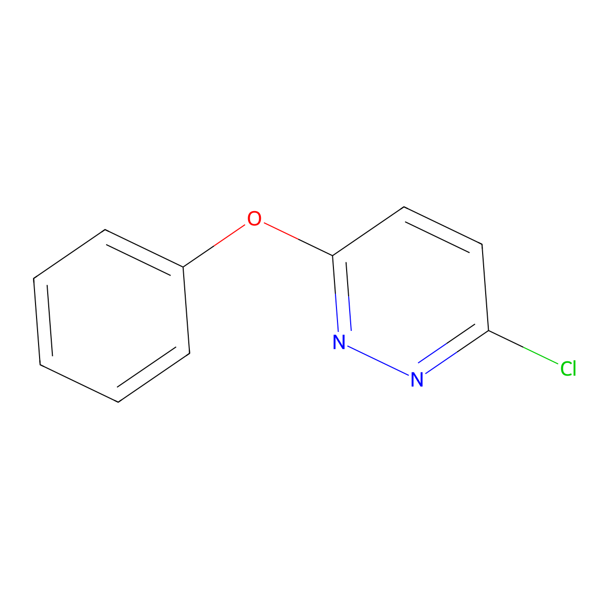 3-Chloro-6-phenoxypyridazine molecular structure, CAS 1490-44-4