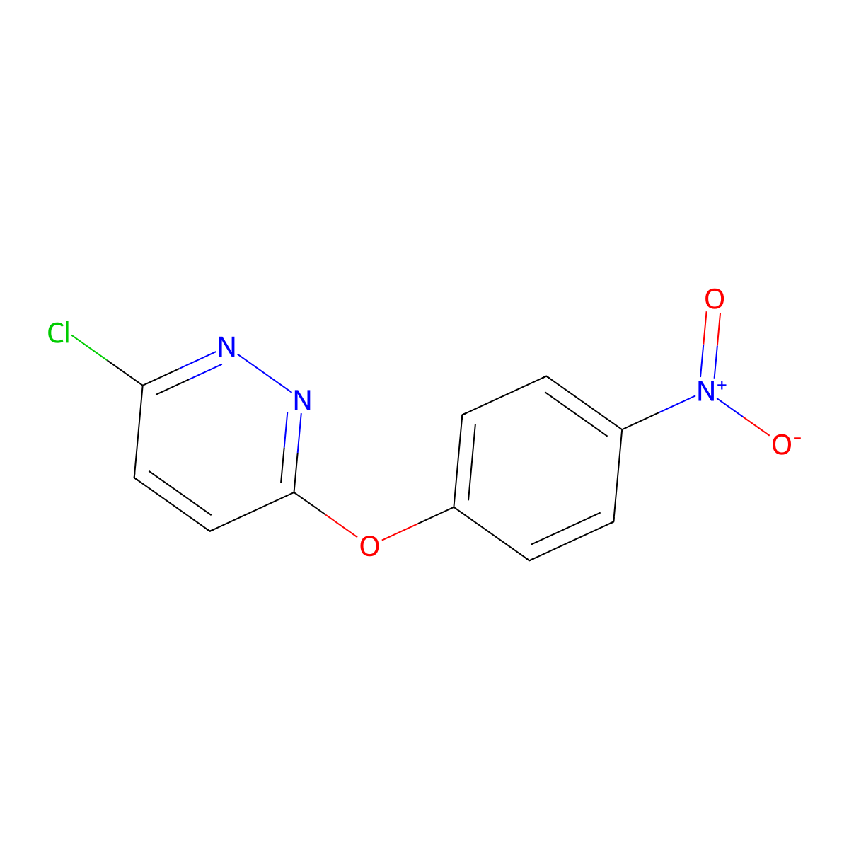 3-Chloro-6-(4-nitrophenoxy)pyridazine molecular structure, CAS 1490-54-6