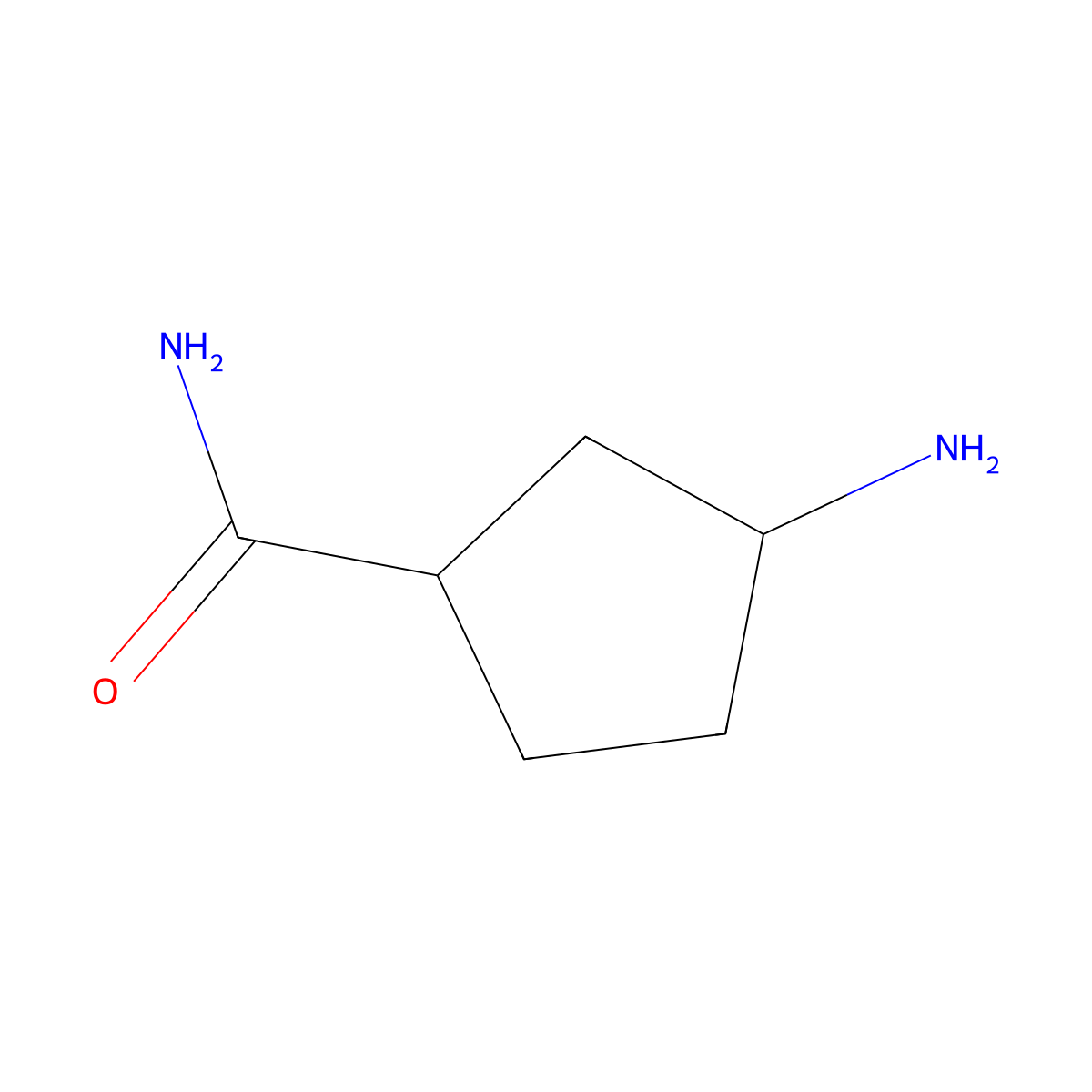 3-Aminocyclopentane-1-carboxamide molecular structure, CAS 1490004-66-4