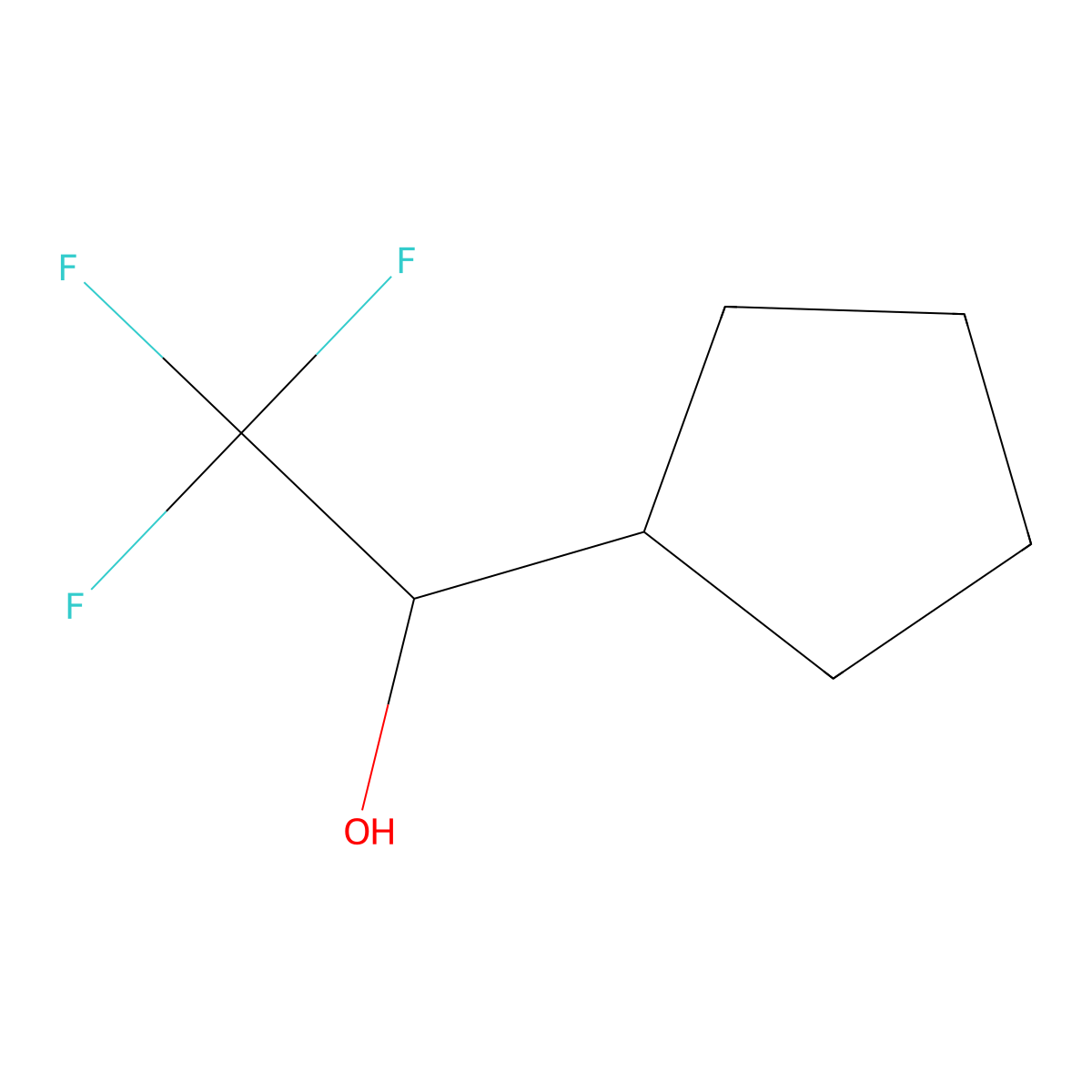 1-Cyclopentyl-2,2,2-trifluoroethan-1-ol molecular structure, CAS 149003-77-0