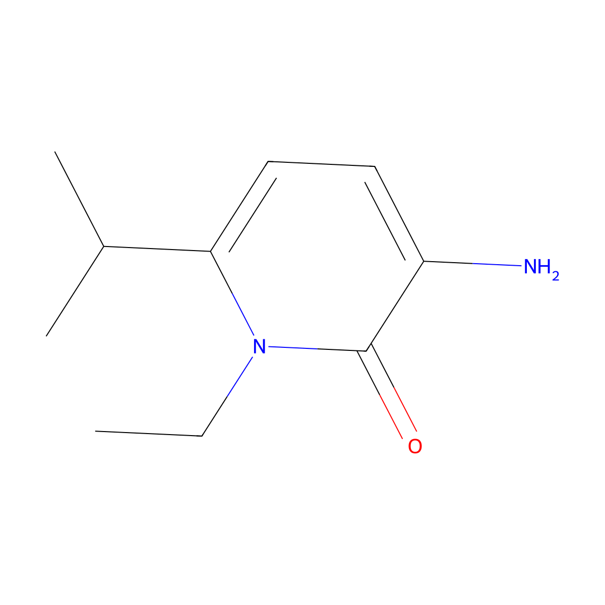 3-Amino-1-ethyl-6-(propan-2-yl)-1,2-dihydropyridin-2-one molecular structure, CAS 1490035-05-6