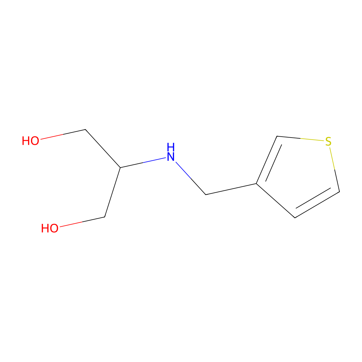 2-{[(Thiophen-3-yl)methyl]amino}propane-1,3-diol molecular structure, CAS 1490049-97-2