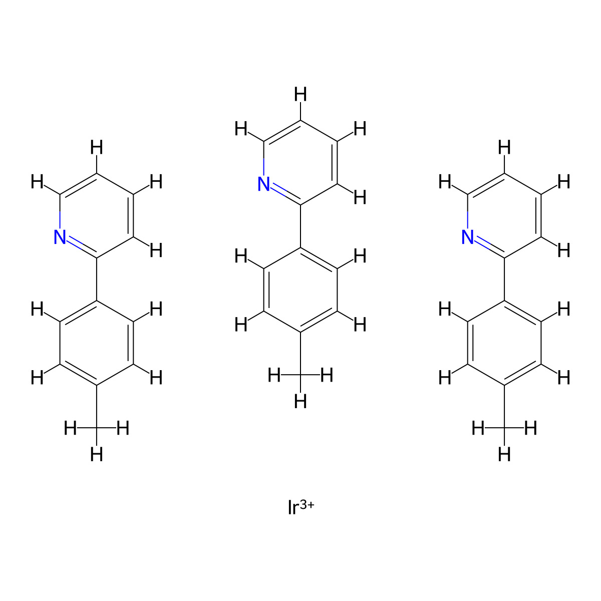 Ir(mppy)3-(OC-6-22)- , Ir(mppy)3 molecular structure, CAS 149005-33-4