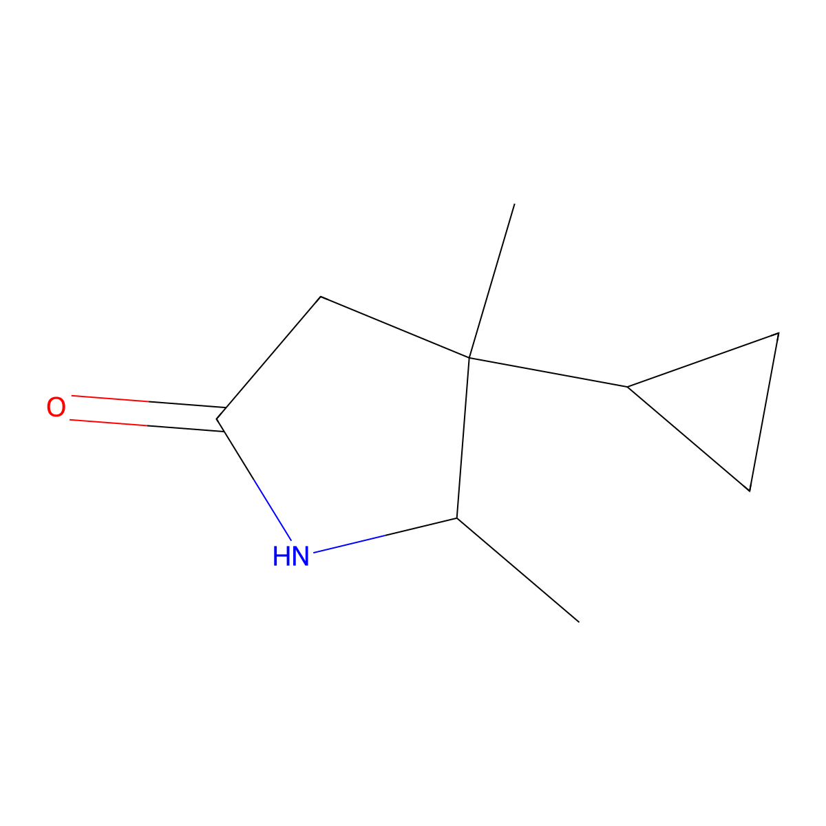 4-Cyclopropyl-4,5-dimethylpyrrolidin-2-one molecular structure, CAS 1490050-70-8