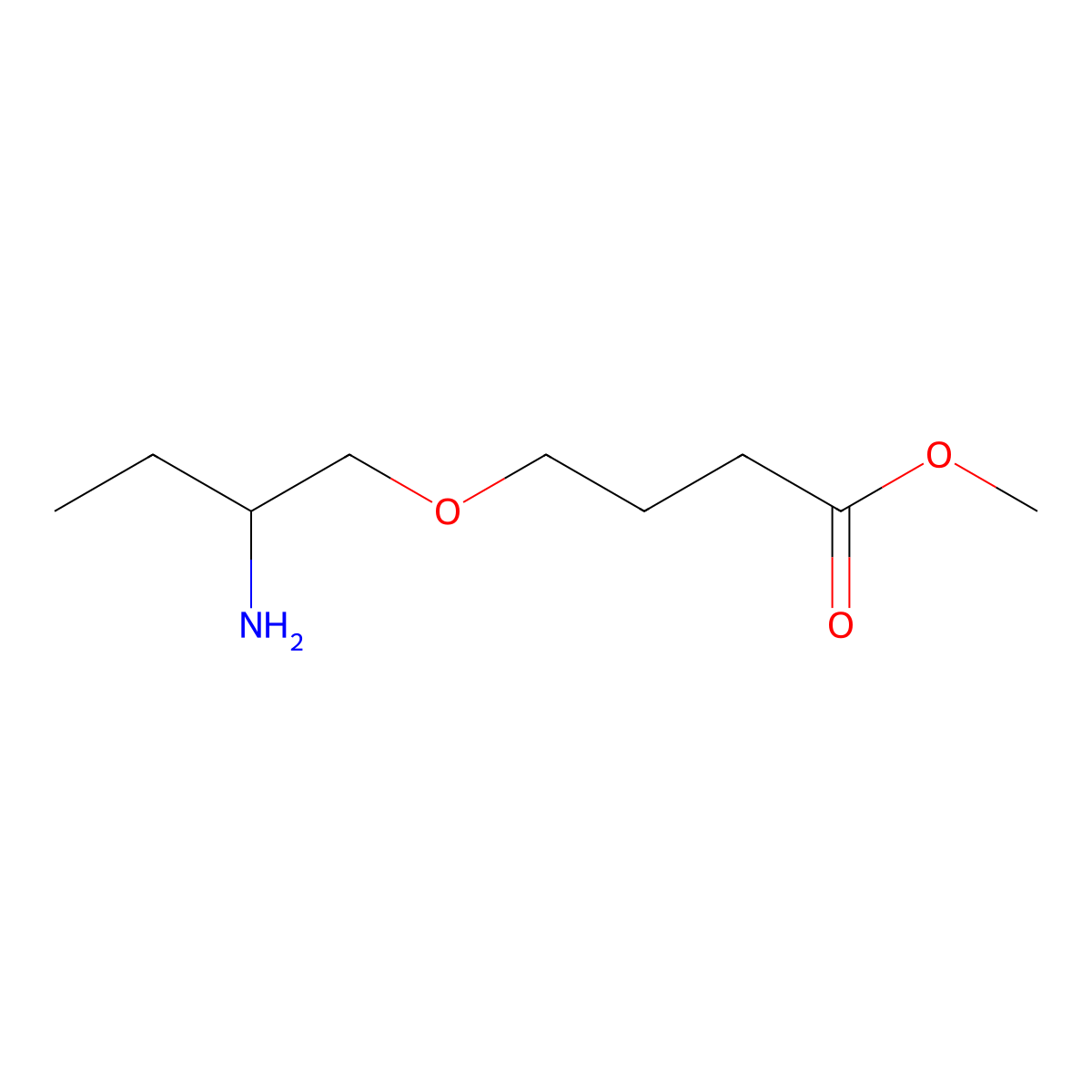 Methyl 4-(2-aminobutoxy)butanoate molecular structure, CAS 1490054-84-6