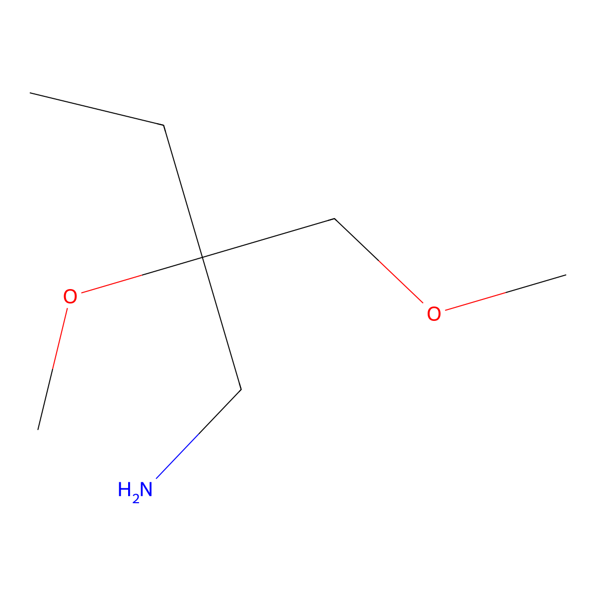 2-(Aminomethyl)-1,2-dimethoxybutane molecular structure, CAS 1490059-36-3