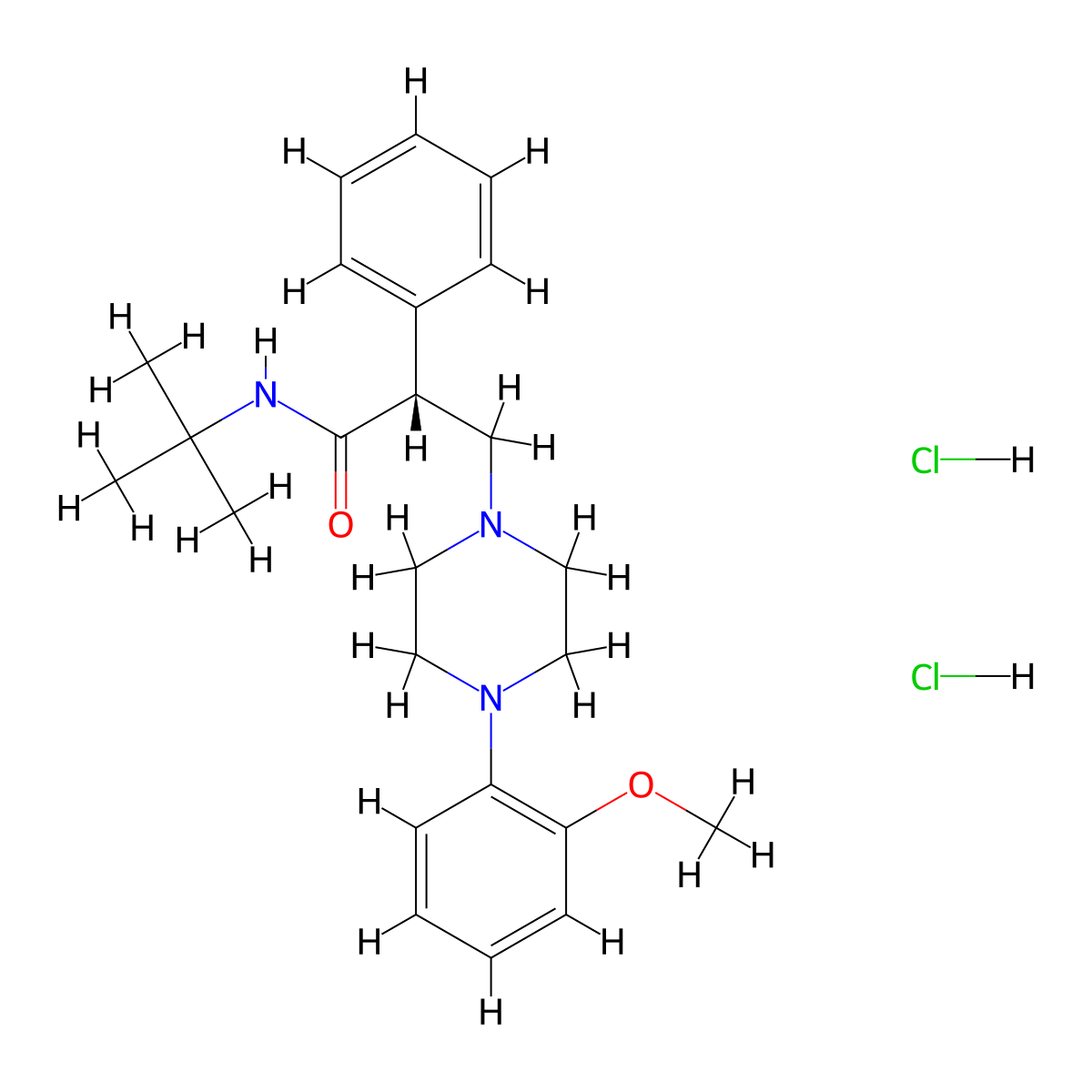 (-)-WAY 100135 dihydrochloride molecular structure, CAS 149007-53-4