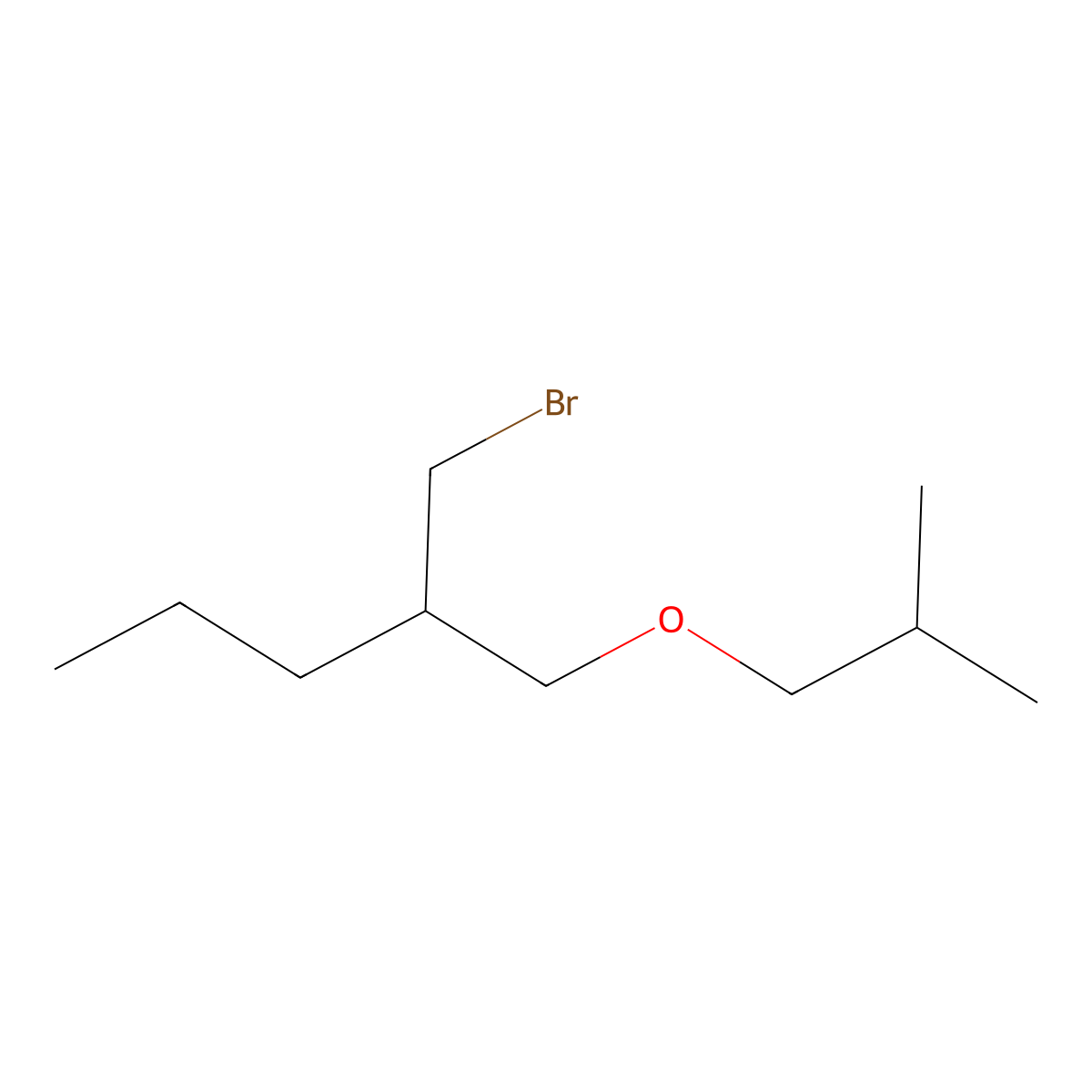 1-Bromo-2-(isobutoxymethyl)pentane molecular structure, CAS 1490076-00-0