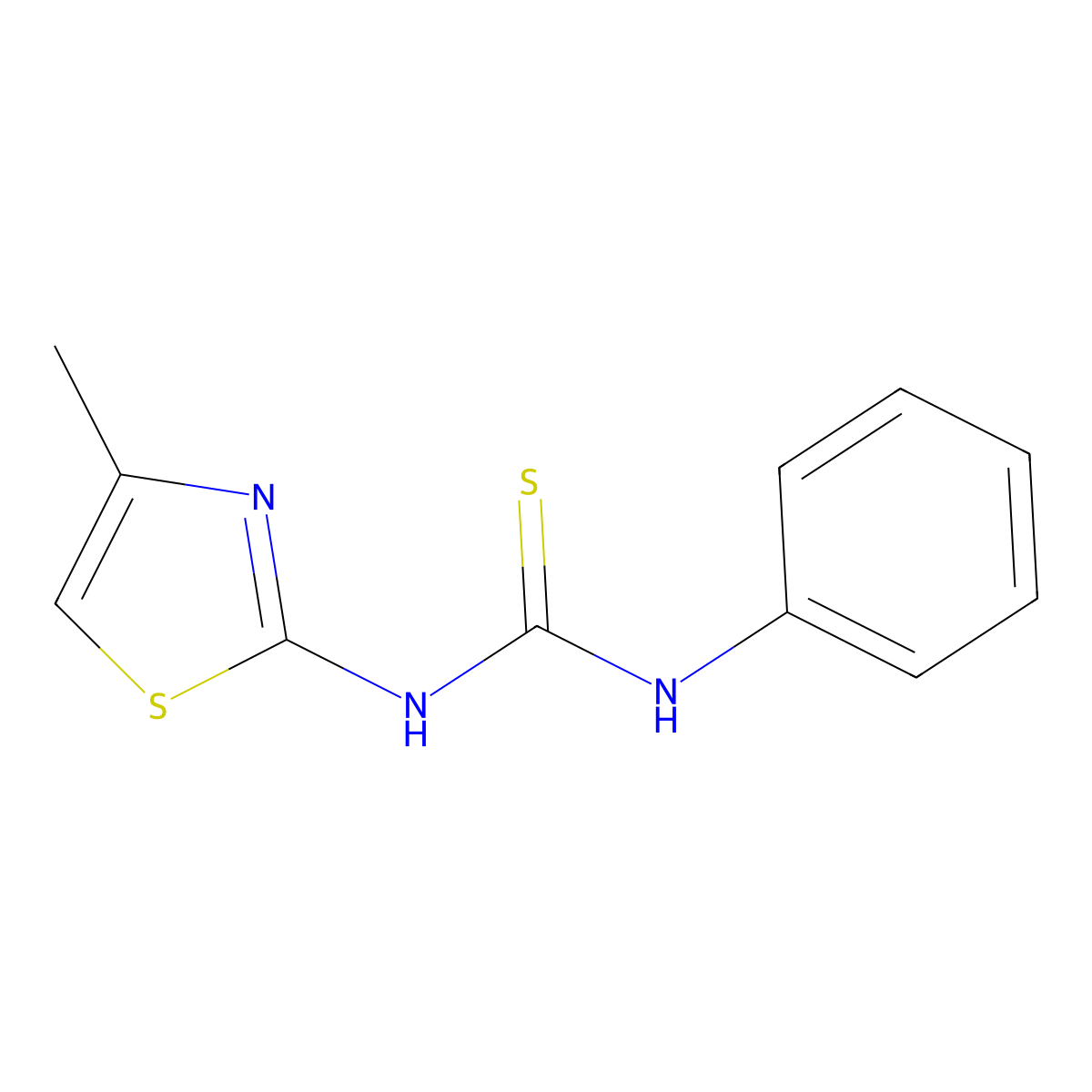 N-(4-Methyl-2-thiazolyl)-N'-phenylthiourea molecular structure, CAS 14901-18-9