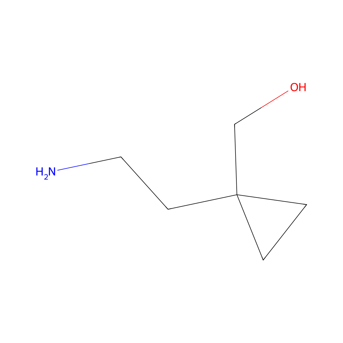[1-(2-Aminoethyl)cyclopropyl]methanol molecular structure, CAS 1490143-92-4