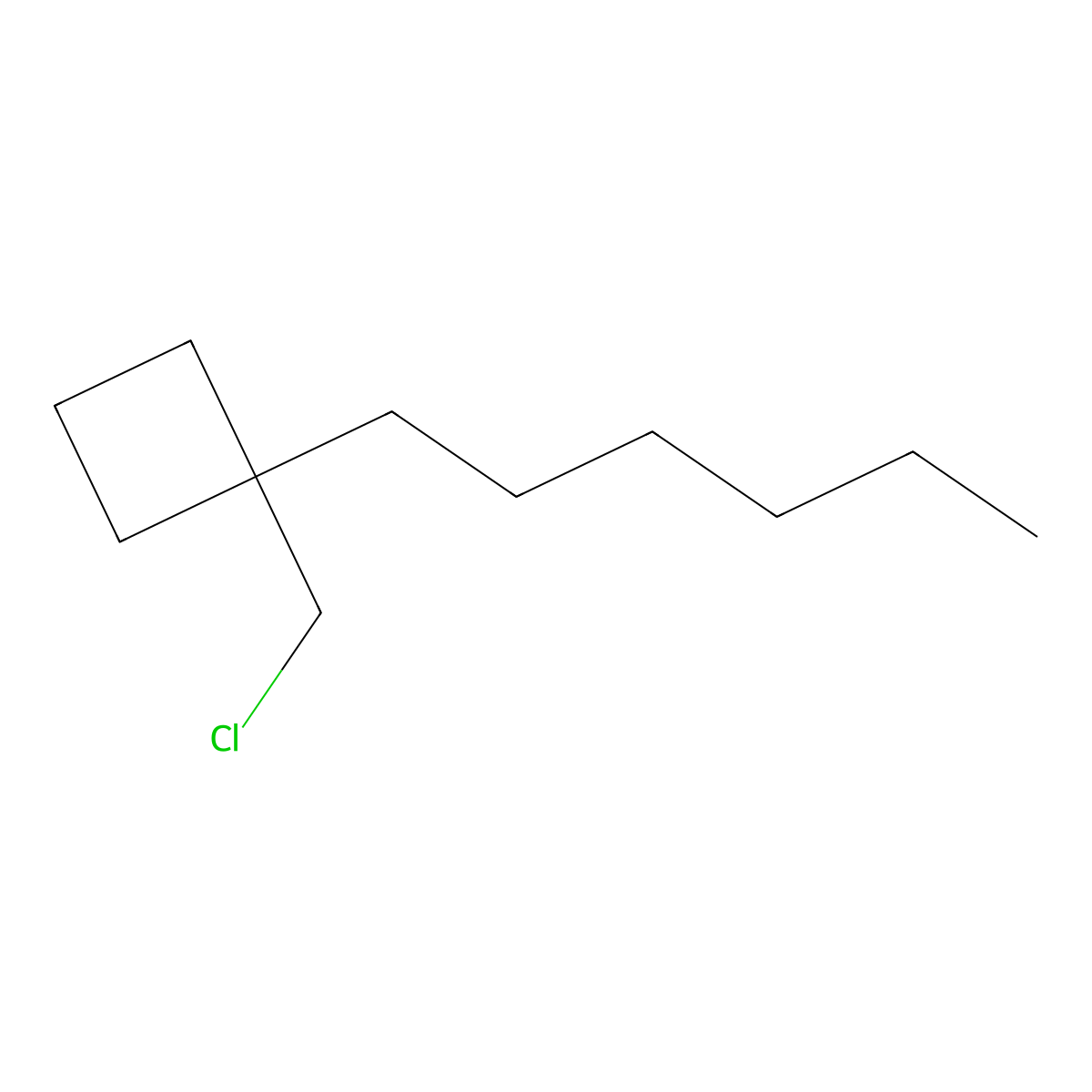 1-(Chloromethyl)-1-hexylcyclobutane molecular structure, CAS 1490145-72-6