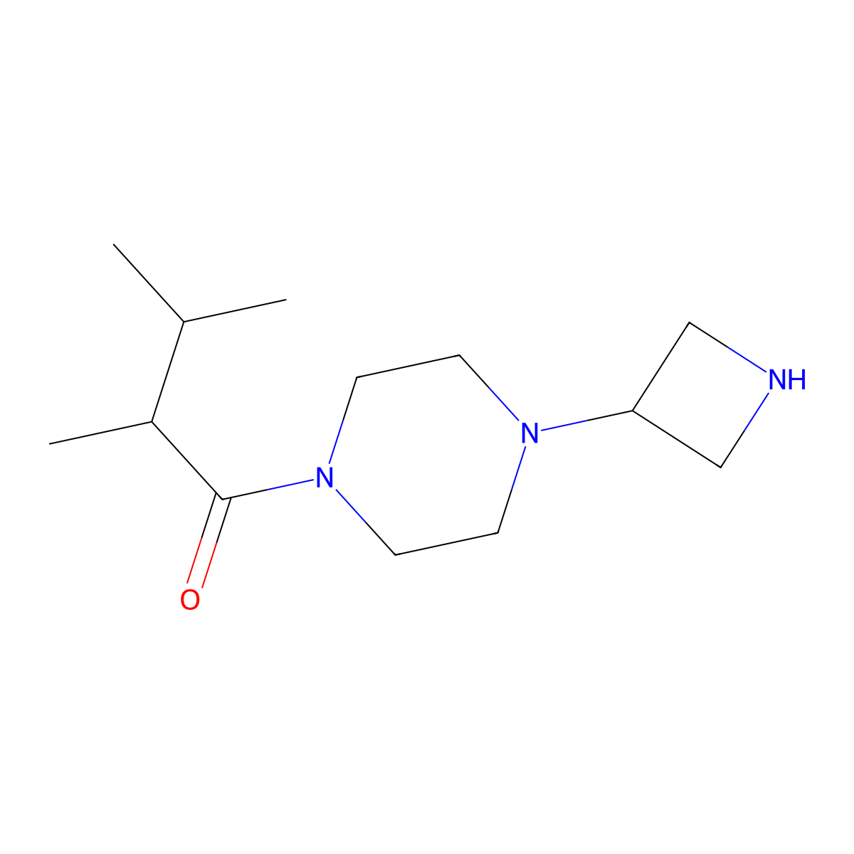 1-[4-(Azetidin-3-yl)piperazin-1-yl]-2,3-dimethylbutan-1-one molecular structure, CAS 1490146-32-1
