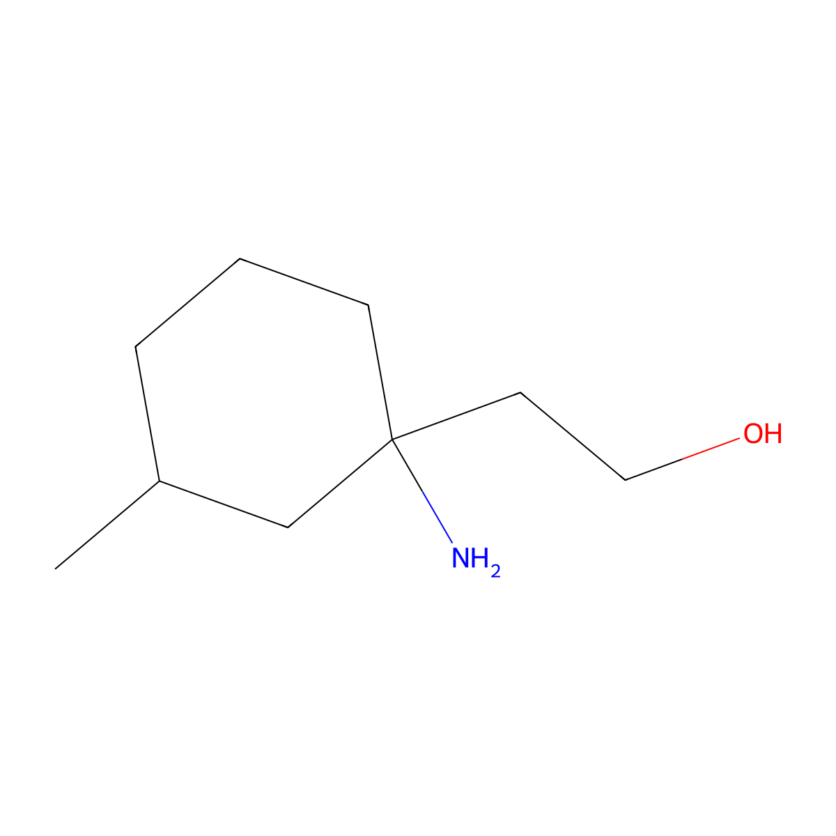 2-(1-Amino-3-methylcyclohexyl)ethan-1-ol molecular structure, CAS 1490160-66-1
