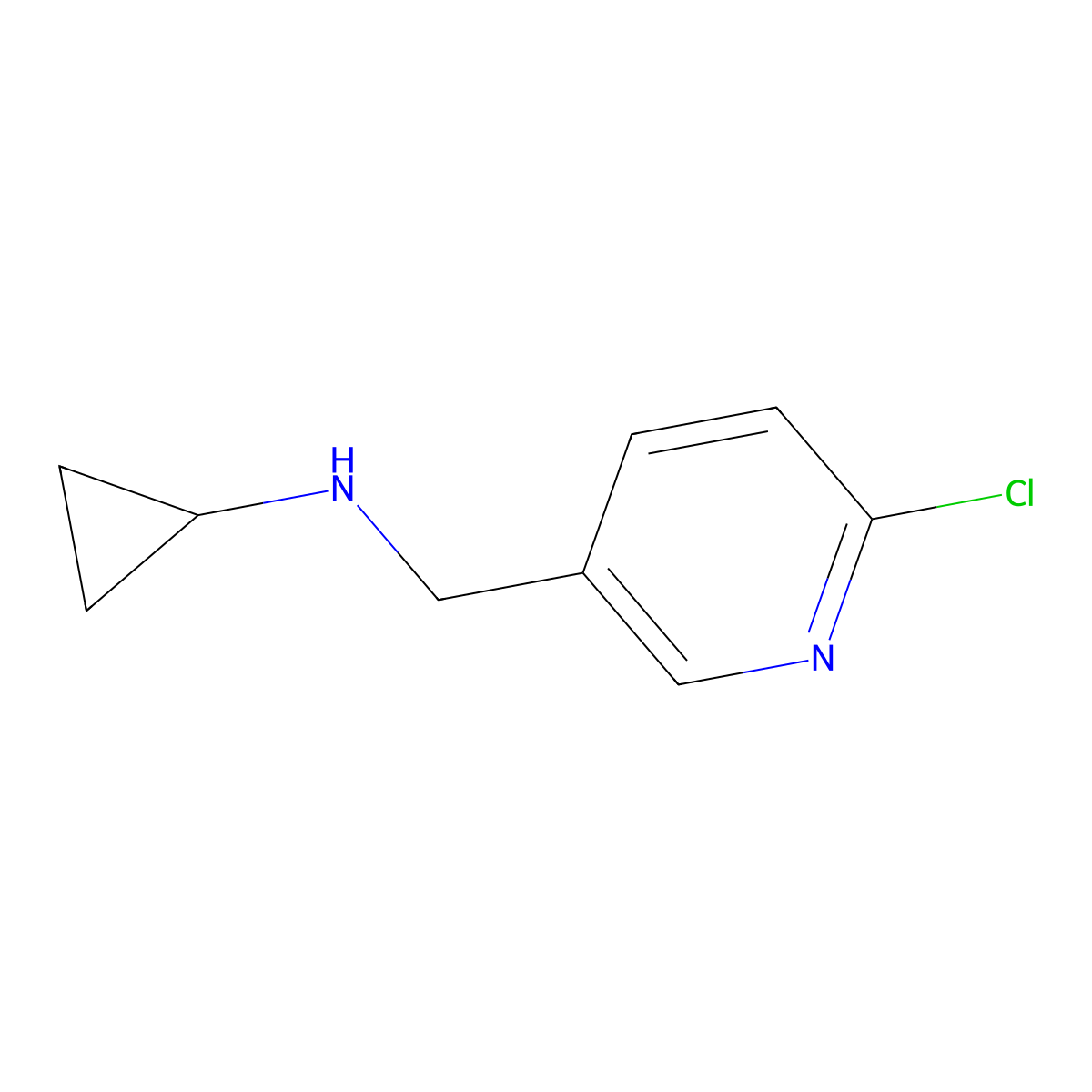 N-((6-Chloropyridin-3-yl)methyl)cyclopropanamine molecular structure, CAS 149019-54-5