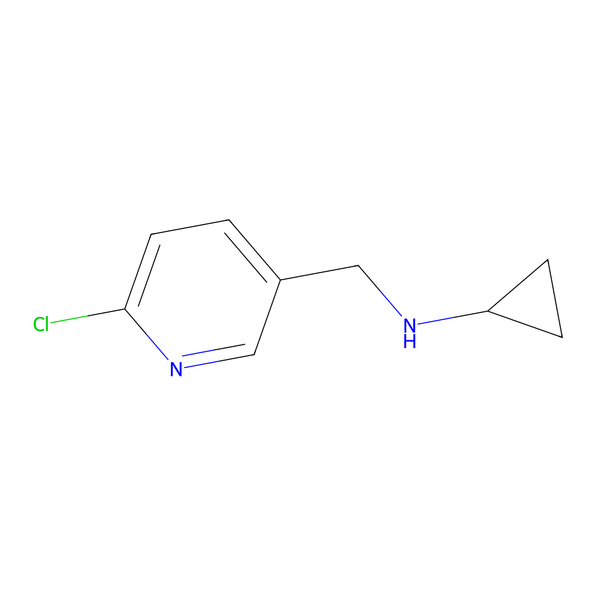 N-((6-Chloropyridin-3-yl)methyl)cyclopropanamine molecular structure, CAS 149019-54-5