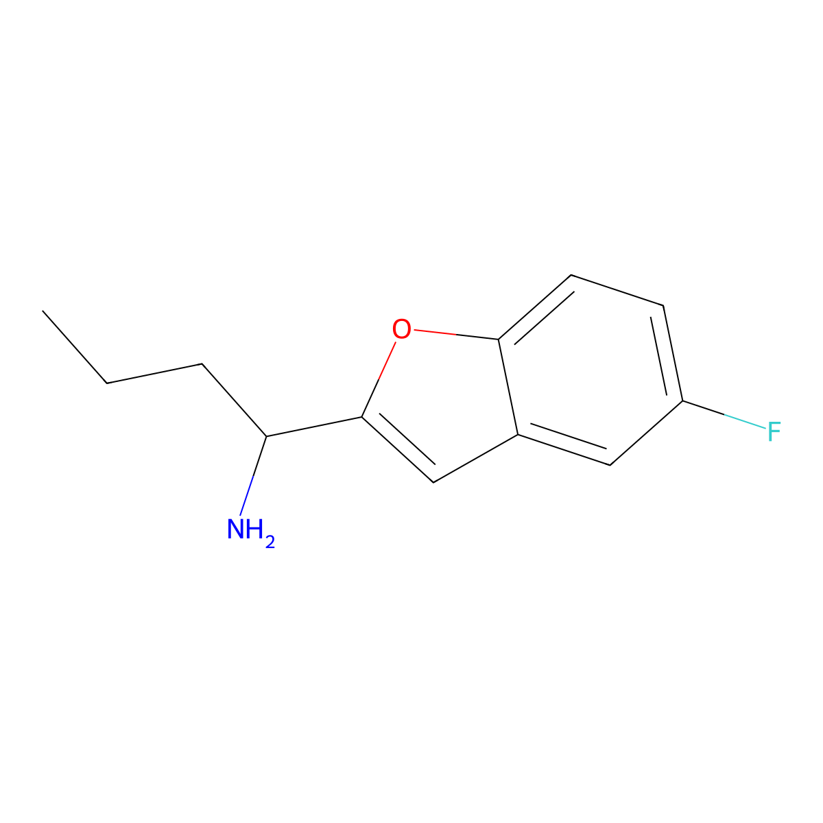 1-(5-Fluorobenzofuran-2-yl)butan-1-amine molecular structure, CAS 1490192-59-0