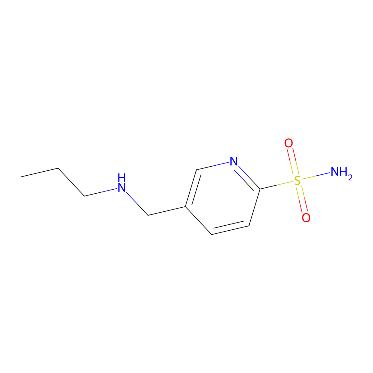 5-((Propylamino)methyl)pyridine-2-sulfonamide molecular structure, CAS 1490196-67-2