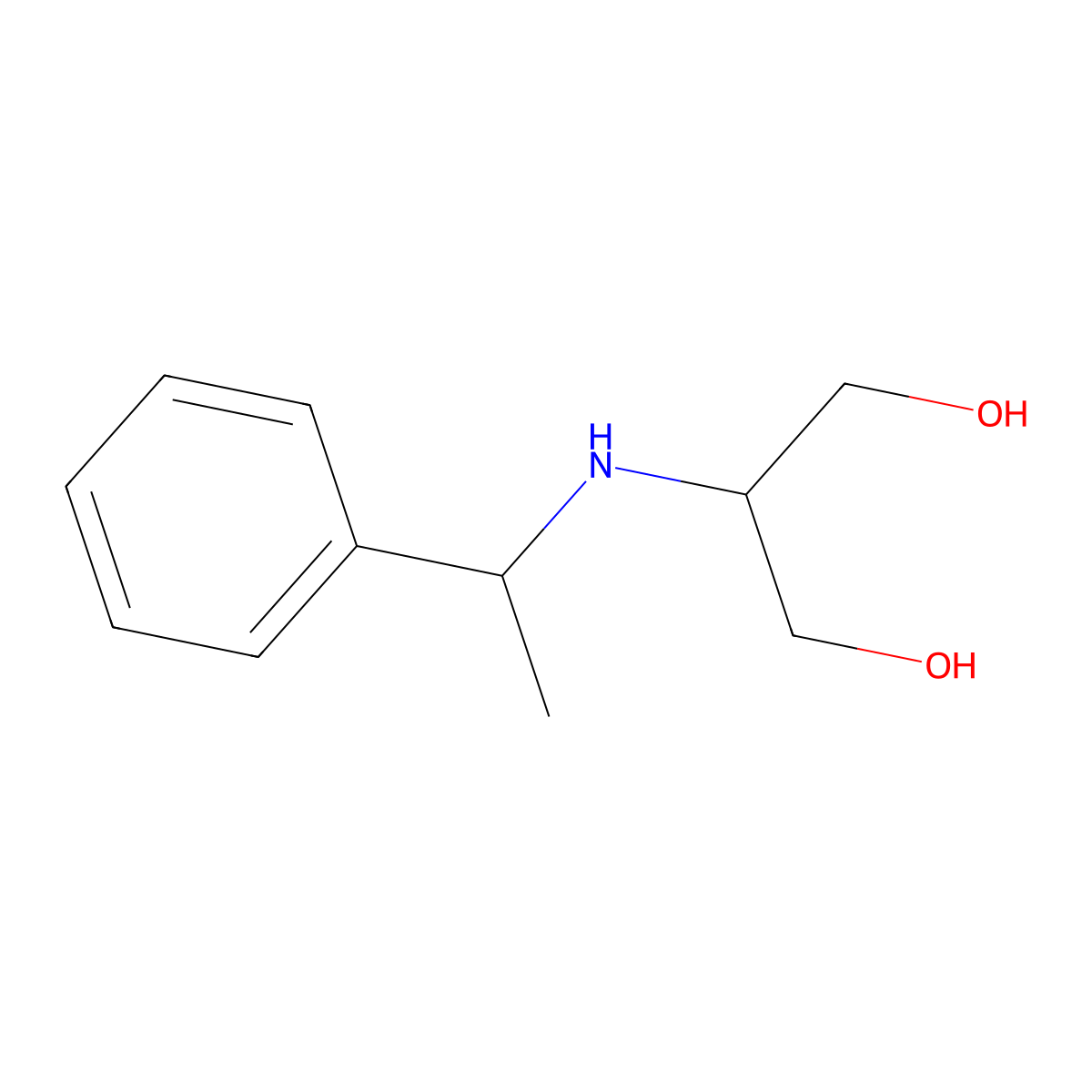 2-[(1-Phenylethyl)amino]propane-1,3-diol molecular structure, CAS 1490227-20-7