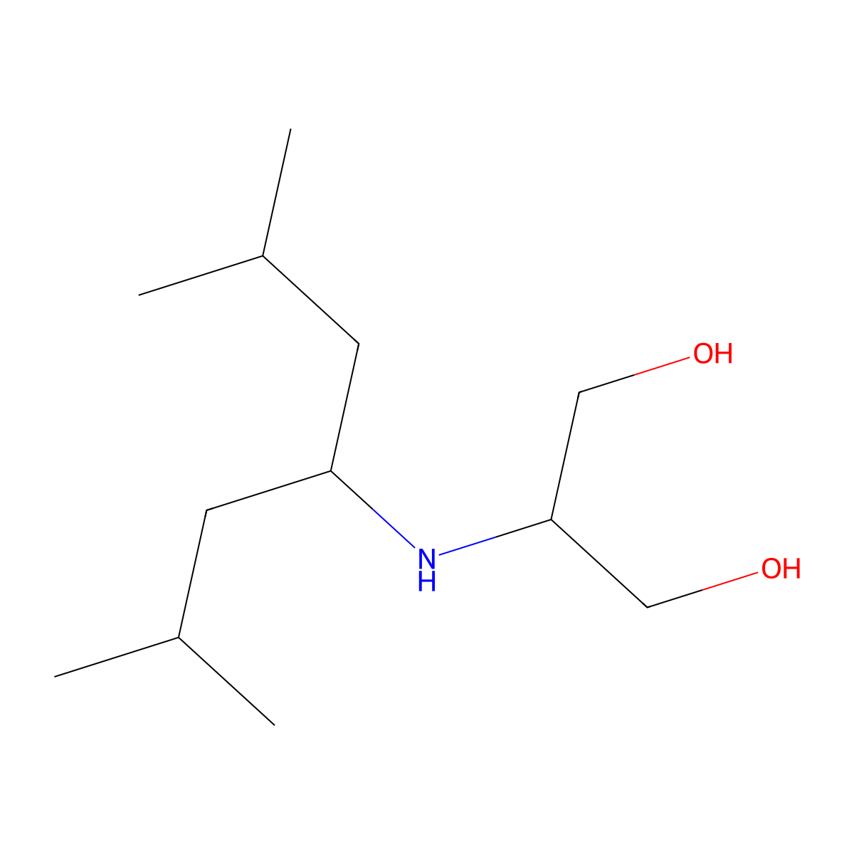 2-[(2,6-Dimethylheptan-4-yl)amino]propane-1,3-diol molecular structure, CAS 1490232-51-3