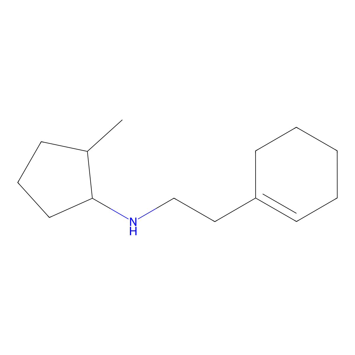 N-[2-(Cyclohex-1-en-1-yl)ethyl]-2-methylcyclopentan-1-amine molecular structure, CAS 1490236-42-4