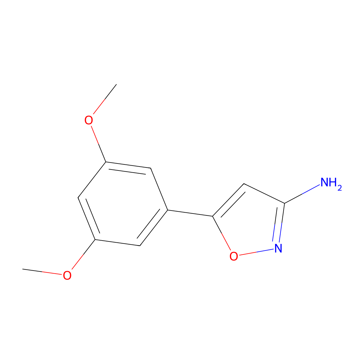 5-(3,5-Dimethoxyphenyl)isoxazol-3-amine molecular structure, CAS 1490239-89-8