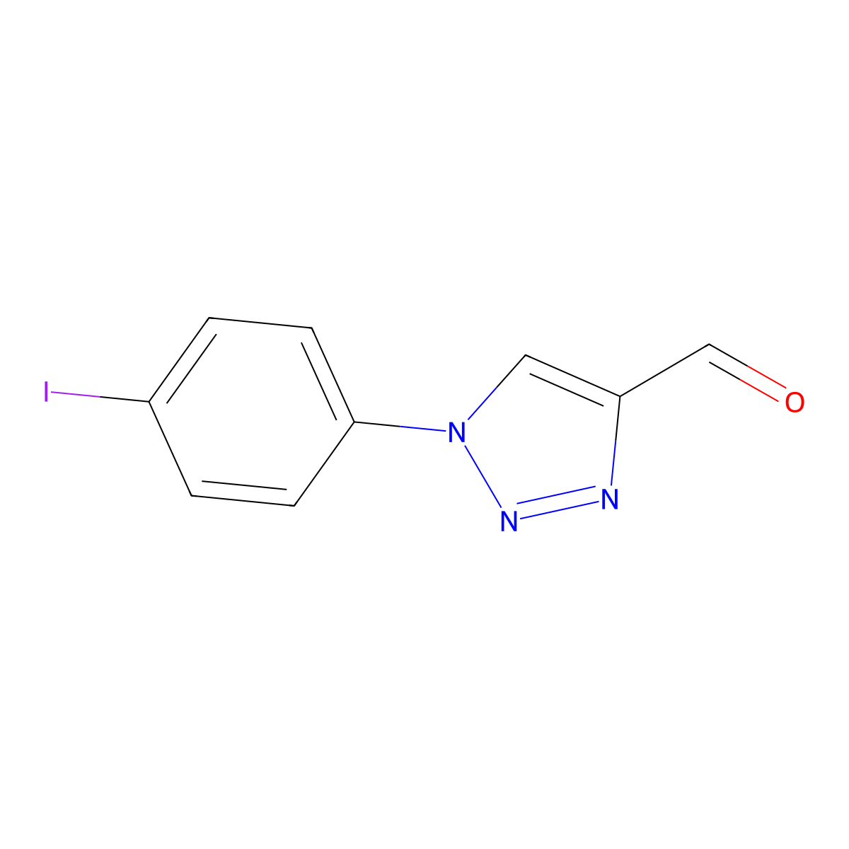 1-(4-Iodophenyl)-1H-1,2,3-triazole-4-carbaldehyde molecular structure, CAS 1490258-50-8