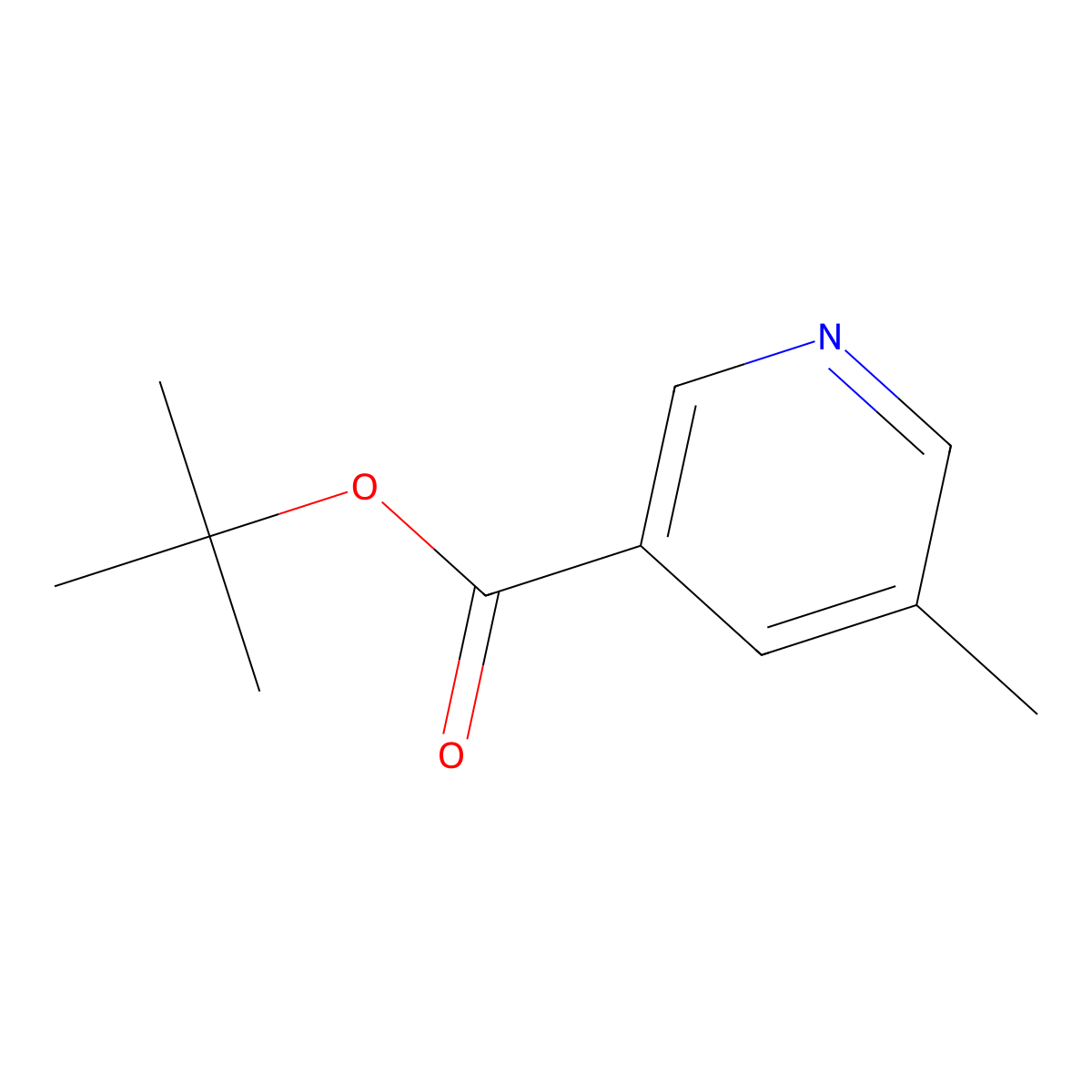 Tert-butyl 5-methylnicotinate molecular structure, CAS 1490262-04-8