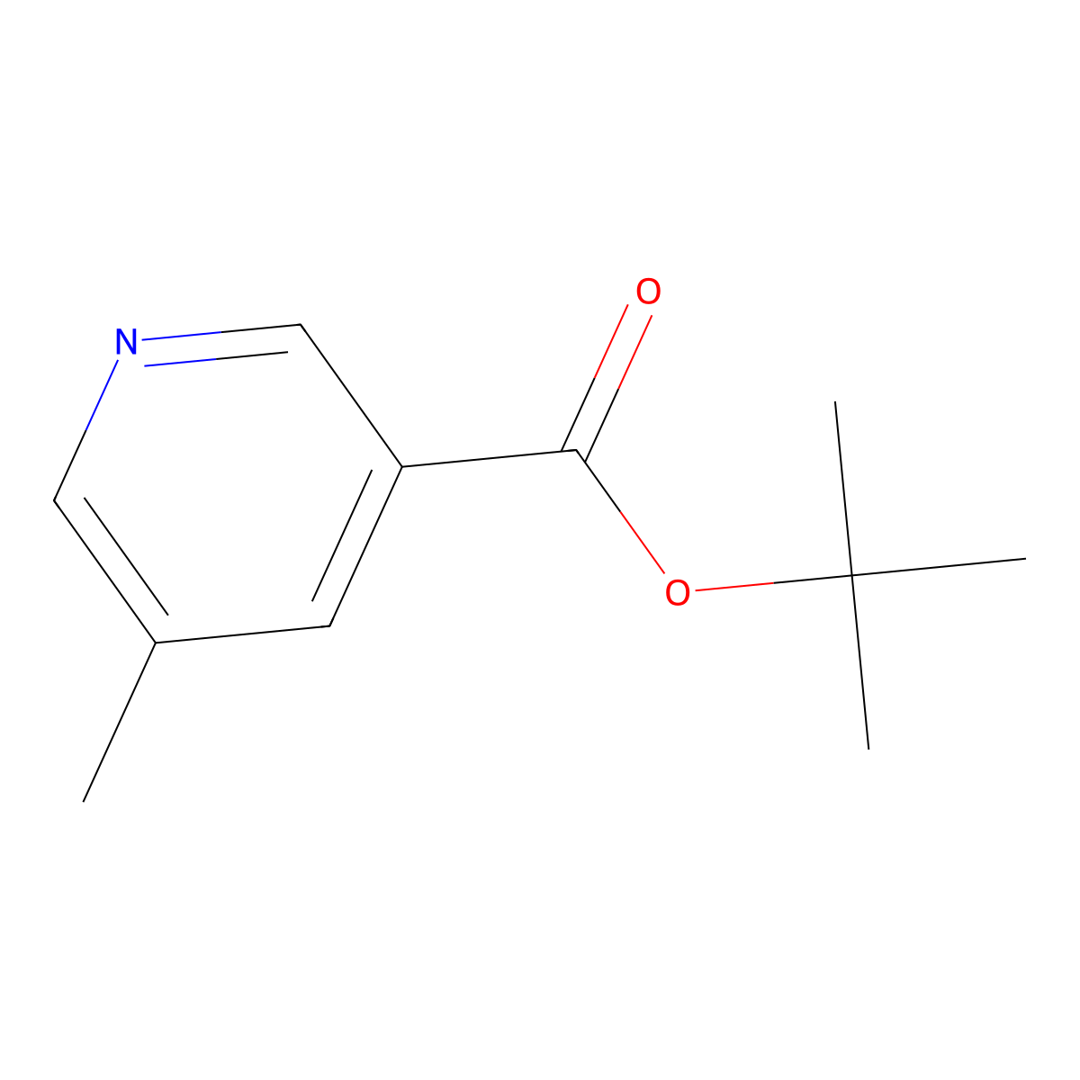 Tert-butyl 5-methylnicotinate molecular structure, CAS 1490262-04-8