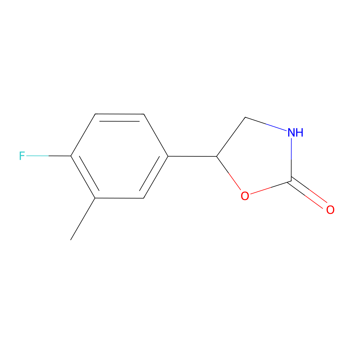 5-(4-Fluoro-3-methylphenyl)oxazolidin-2-one molecular structure, CAS 1490269-82-3